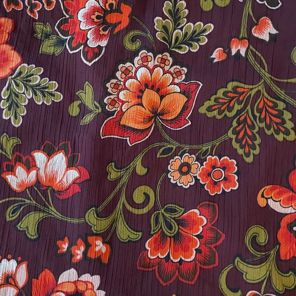 LOFT Floral A Line Skirt with Ruffle - Picture 2 of 2